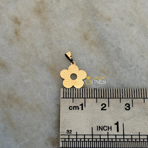 تصویر دوم آویز گل طلا لیزری